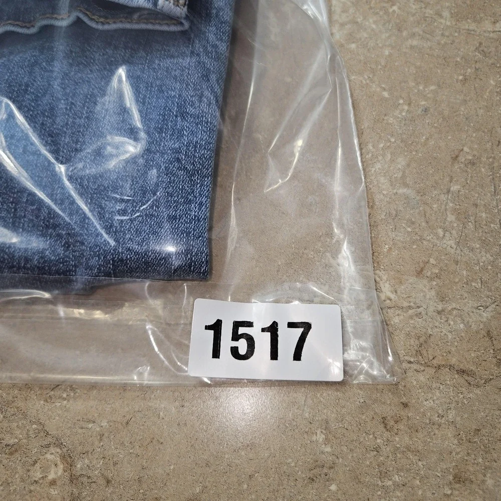 Abercrombie Kids Jeans Tween Girls 13/14 Short Blue Low‎ Rise Bootcut Studded